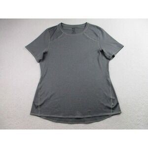 REI Co-op Shirt Womens Large Gray Short Sleeve‎ Performance Stretch Athletic Top
